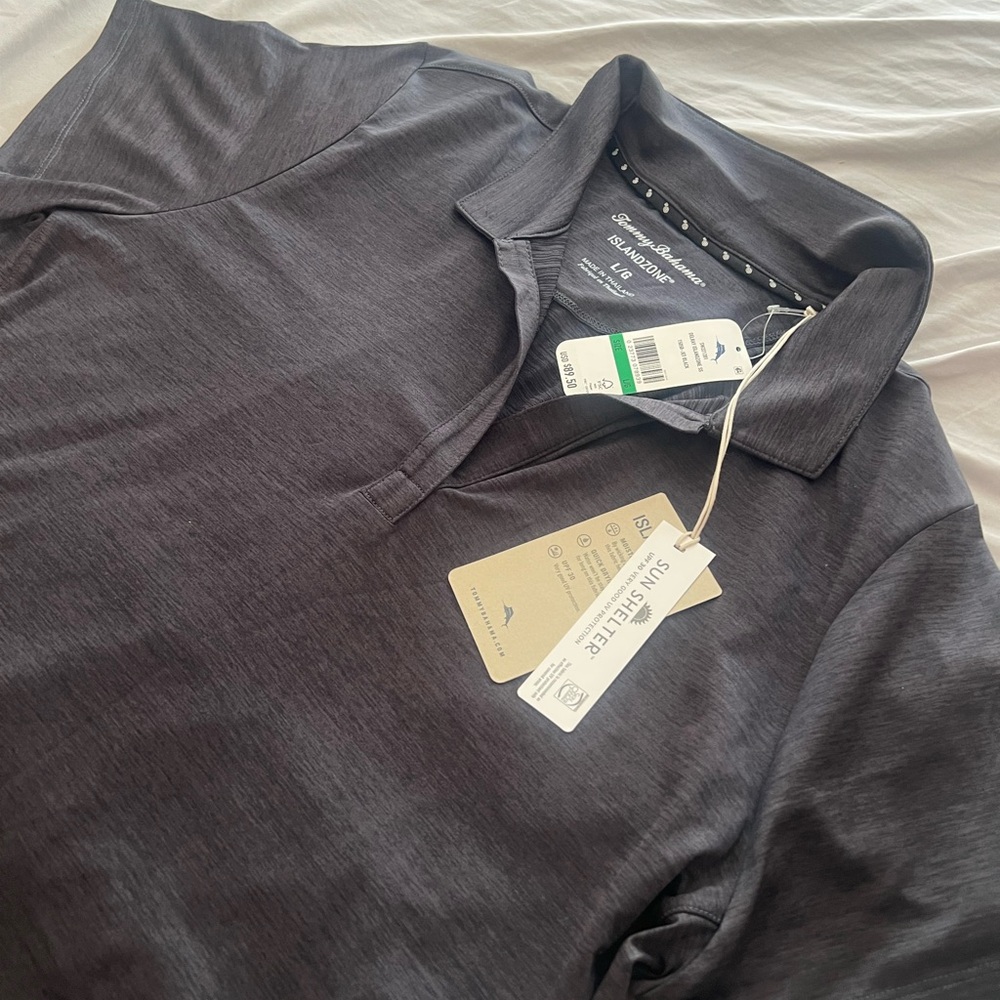 Tommy Bahama Men's Charcoal Polo Shirt
